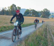 Der Kottwiler Lukas Bühlmann schafft 81 Runden in 24 Stunden.Bild: Michael Wyss (Schötz, 4. August 2019)
