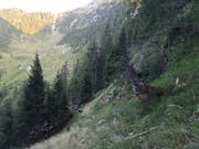 Gleich vier Personen sind am Wochenende in den Bergen gestorben: eine 30-jährige Alpinistin in Vicosoprano GR, ein 66-jähriger Wanderer in Roveredo GR und zwei Alpinisten beim Aufstieg zum Dent Blanche VS. (Symbolbild Roveredo) (Bild: Kantonspolizei Graubünden)