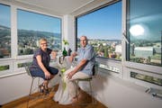 Hans und Eva Meier wohnen im höchsten Gebäude von Rorschach. (Bilder: Benjamin Manser)