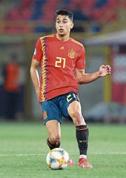 Der Spanier Marc Roca im Einsatz an der U21-EM in Italien. Bild: Matteo Ciambelli/Getty (Bologna, 21. Juni 2019)