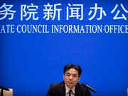 Yang Guang, Sprecher des für die chinesische Sonderverwaltungszonen Hongkong und Macau zuständigen Büros des Staatsrats, richtet eine scharfe Warnung an die Protestbewegung in Hongkong. (Bild: KEYSTONE/AP/MARK SCHIEFELBEIN)