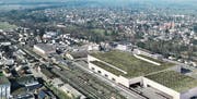 Der Bau der neuen Fussgänger- und Veloüberführung vom St.Margrether Bahnhof zum neuen Werk von Stadler Rail kann im Oktober beginnen. Bild: nightnurse images GmbH