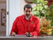 Die Vereinigten Staaten haben am Montag jeglichen Besitz der Regierung des Linksnationalisten Nicolás Maduro in den USA blockiert. (Bild: KEYSTONE/EPA EFE/RAYNER PENA)