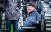 Der wiederkandidierende Thurgauer CVP-Nationalrat Christian Lohr besucht am 5. Mai 2019 das kantonale Schwingfest Frauenfeld. (Bild. Andrea Stalder)