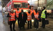 Eine Delegation der Bahnbetriebe der Elfenbeinküste sowie von Burkina Faso war bei den Appenzeller Bahnen. Bild PD