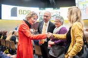 Hat die BDP ohne Alt-Bundesrätin Eveline Widmer-Schlumpf eine Zukunft? Das Foto stammt von der Jubiläumsfeier 10 Jahre BDP Schweiz. (KEYSTONE/Ennio Leanza, 3. November 2018)