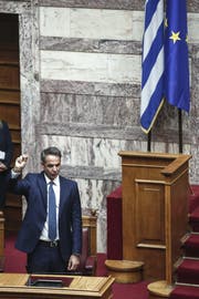 Der neue griechische Premierminister Kyriakos Mitsotakis. (Bild: AP, Athen, 7. Juli 2019)