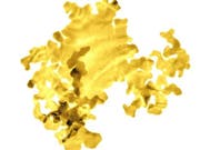 Zwei Atome dick: Britische Forscher haben die laut eigenen Angaben dünnsten Goldplättchen der Welt hergestellt. (Bild: University of Leeds)