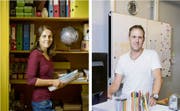 Corinne Brunner unterrichtet seit einem Jahr als Primarlehrerin in Krinau. Michael Laupsien unterrichtet seit 16 Jahren an der Oberstufe West in St.Gallen. (Bilder: Urs Bucher und Michel Canonica)