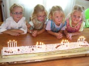 Die Vierlinge an ihrem 5. Geburtstag. (Bild pd)