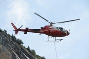 Der in Balzers stationierte Airbus H125 der Swiss Helicopter könnte bis maximal 1200 Kilogramm transportieren.