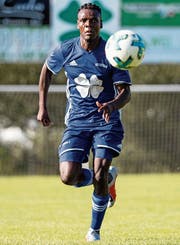 Sarner Sturmhoffnung Paulo Nelson, vom FC Littau gekommen. Bild: Philipp Schmidli (Littau, 11. August 2018)