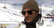 Roger Federer an der Ski-WM 2017 in St.Moritz. (Bild: Screenshot SRF)
