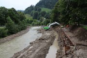 So sieht die Baustelle aktuell – ohne Übergang – aus. (Bild: Martin Knoepfel)