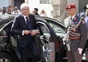 Am Zug: Italiens Staatspräsident Sergio Mattarella. (Bild: Keystone)