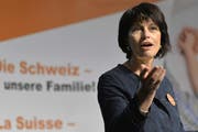 Doris Leuthard wird im Wahlkampf quasi zur Klima-Botschafterin ihrer Partei, der CVP. (Bild: Walter Bieri/Keystone)
