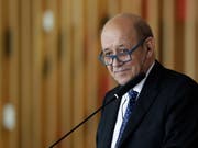 Frankreich brauche keine Erlaubnis, um sich über den Iran zu äussern, erklärte Aussenminister Le Drian. (Bild: KEYSTONE/AP/ERALDO PERES)