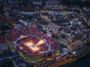 Am Freitagabend musste an der Fête des Vignerons in Vevey VD eine Veranstaltung wegen schlechten Wetters abgebrochen werden. (Bild: KEYSTONE/VALENTIN FLAURAUD)
