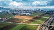 Für die Regio Wil eine enorme Chance, für Erika Häusermann ein Zubetonieren von Ackerland: Wil West. Bild: Hanspeter Schiess und Urs Bucher