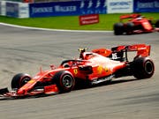 Ferrari-Fahrer Charles Leclerc feiert im GP von Belgien seinen ersten Sieg in der Formel 1 (Bild: KEYSTONE/AP/FRANCISCO SECO)