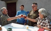 Bei schönem Wetter, wie hier 2018, wird das Herbstbierfest jeweils zu einem geselligen Grossanlass im Klosterhof. (Bild: Christoph Heer)