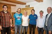 Die langjährigen aktiven Musikanten freuten sich über die Auszeichnung mit Medaille. Bild: Heidy Beyeler