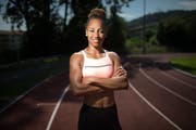 Salomé Kora fühlt sich auf der Leichtathletikanlage zu Hause. (Bild: Benjamin Manser)
