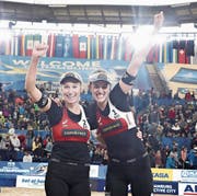 Ein Topjahr: Nina Betschart (links) und Tanja Hüberli. (Bild: Christian Charisius/Keystone, Hamburg, 5. Juli 2019)