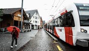 Münchwilen Zentrum ist nebst Jakobstal Wängi die letzte Hinterthurgauer Haltestelle der Frauenfeld-Wil-Bahn, die noch nicht barrierefrei ist. (Bild: Olaf Kühne)
