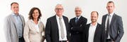 Patrick Schöb, Abteilungsleiter Industrie und Gewerbe; Angelika Gebert, Abteilungsleiterin Vollzug; Martin Vinzens, Direktor; Fritz Zwahlen, stellvertretender Direktor und Abteilungsleiter Landwirtschaft; Peter Hardegger, Abteilungsleiter Geschlossene Übergangsabteilung; Stephan Walser, Abteilungsleiter Verwaltung (von links nach rechts). (Bild: PD)