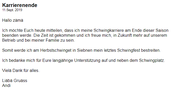 Der Eintrag auf seiner Webseite.
