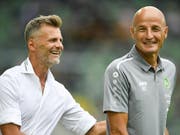 Freuen sich Sportchef Alain Sutter und Trainer Peter Zeidler schon bald über die Leistungen von Stürmer Demirovic? (Bild: Keystone/GIAN EHRENZELLER)
