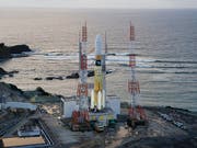 Raketen-Start verschoben: Nahe der Abschussrampe auf der südwestjapanischen Insel Tanegashima ist ein Brand ausgebrochen. (Bild: KEYSTONE/EPA JAXA/JAXA / HANDOUT)
