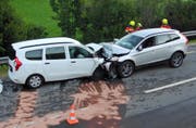 Die Unfallstelle in Sattel. (Bild: Kantonspolizei Schwyz)