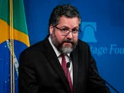 «Moralisches Pendant zum Krieg»: der brasilianische Aussenminister Ernesto Araújo kritisiert die gegenwärtige weltweite Klimadebatte. (Bild: KEYSTONE/EPA/PETE MAROVICH)
