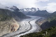 Blick auf den Aletschgletscher von der Moosfluh (Riederalp) aus. (Bild: Keystone)