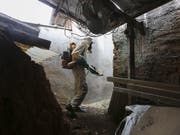 Ein Gesundheitsmitarbeiter versprüht im Kampf gegen das Dengue-Virus Chemikalien in der brasilianischen Metropole Sao Paulo. (Bild: KEYSTONE/EPA EFE/SEBASTIAO MOREIRA)