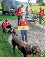 Die Kammermanns sind bereit für den Anlass «vo Buur zo Buur». (Bild: Nadia Schärli: Ruswil, 3. September 2019)