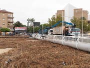 Die Überflutungen durch heftige Regenfälle in Spanien haben ein drittes Todesopfer gefordert. (EPA/Marcial Guillen) (Bild: KEYSTONE/EPA EFE/MARCIAL GUILLEN)
