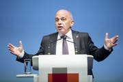 Bundespräsident Ueli Maurer am Tag der Wirtschaft 2019. (Bild: Keystone)