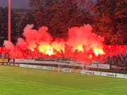 Ein Blick in die Kurve der FCSG-Fans vor dem Anpfiff. (Bild: Martin Oswald)