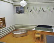 Noch ist der Sändlitreff in der Trefferei leer, doch schon bald können Kinder dort mit verschiedenen Sinnen Sand erleben. (Bild: Sabine Camedda)