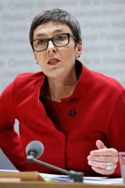 Barbara Gysi, Präsidentin des Kantonalen Gewerkschaftsbunds St.Gallen. (Bild: KEYSTONE/Peter Klaunzer)
