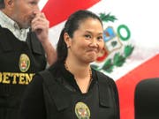 Soll Ende April 2020 aus der Untersuchungshaft freikommen: Perus Oppositionschefin Keiko Fujimori, Tochter des früheren Präsidenten Alberto Fujimori. (Bild: KEYSTONE/AP/MARTIN MEJIA)