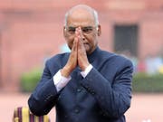 Hoher Staatsbesuch in der Schweiz: Der indische Präsident Ram Nath Kovind wird gleich von vier Bundesräten empfangen. (Bild: Keystone/EPA/HARISH TYAGI)