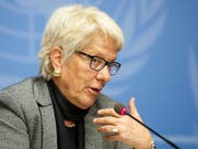 Wird für ihr Lebenswerk ausgezeichnet: Carla Del Ponte erhält den «Prix Courage Lifetime Award» für ihren unermüdlichen Kampf gegen Kriegsverbrecher. (Bild: KEYSTONE/SALVATORE DI NOLFI)
