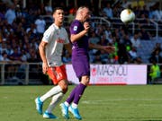Gipfelduell in Florenz: Franck Ribéry (rechts) gegen Cristiano Ronaldo (Bild: KEYSTONE/AP ANSA/CLAUDIO GIOVANNINI)