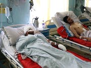Opfer eines Bombenanschlags in einem Spital in Kabul. (Bild: KEYSTONE/EPA/HEDAYATULLAH AMID)