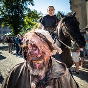 Auch für die gfürchigen Gestalten hat es am Mittelalterfest in Zug Platz. (Bild: Christian H. Hildebrand, Zug, 15. September 2019)