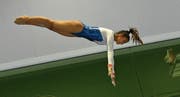 Luzernerin Sandra Garibay beim Abgang von den Ringen.Bild: Marianne Baschung (Eschenbach, 14. September 2019)